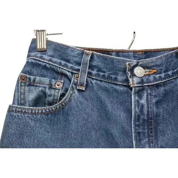 Vintage Y2K Levi's 550 Jeans Size 8 Petite Classic Relaxed Fit Tapered Leg Baggy - Picture 6 of 13